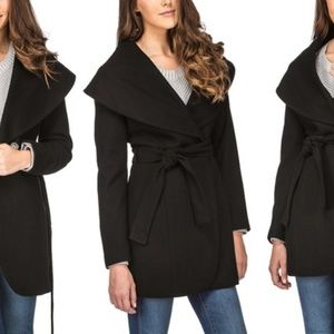 Haute Edition women's wool-blend shawl coat